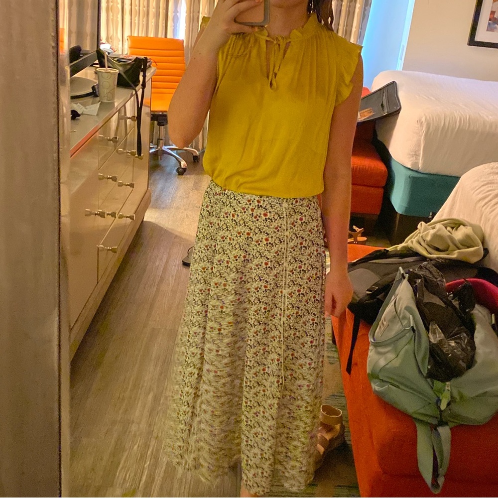Flowy yellow blouse